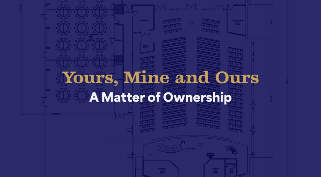 A dark blue textured background with the text, 